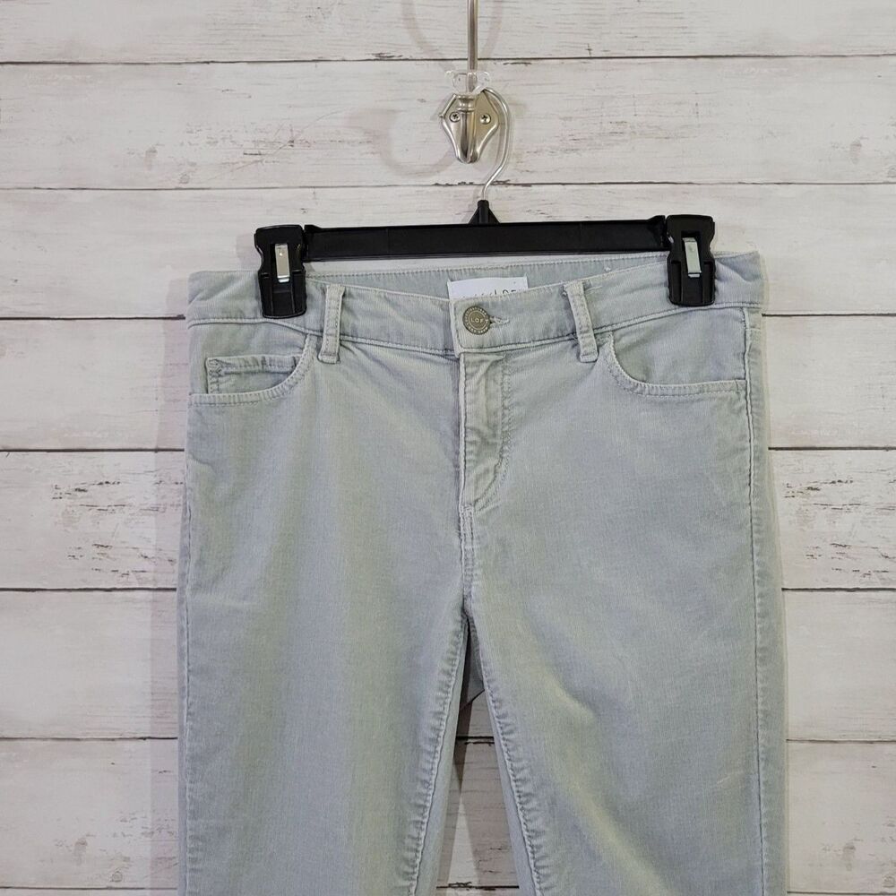 LOFT Pants Womens Size 26/2 Light Gray Corduroy Modern Skinny Stretch Mid Rise - Picture 3 of 10